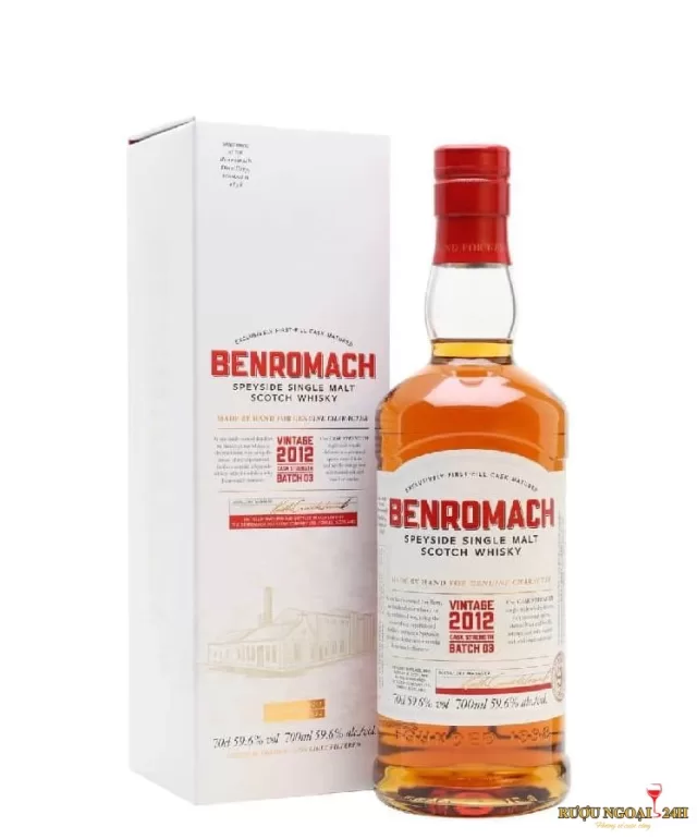 Rượu Benromach Speyside Cask strength 2012 Batch 3 59.6%